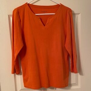 Talbots Vibrant Orange Long Sleeve Top